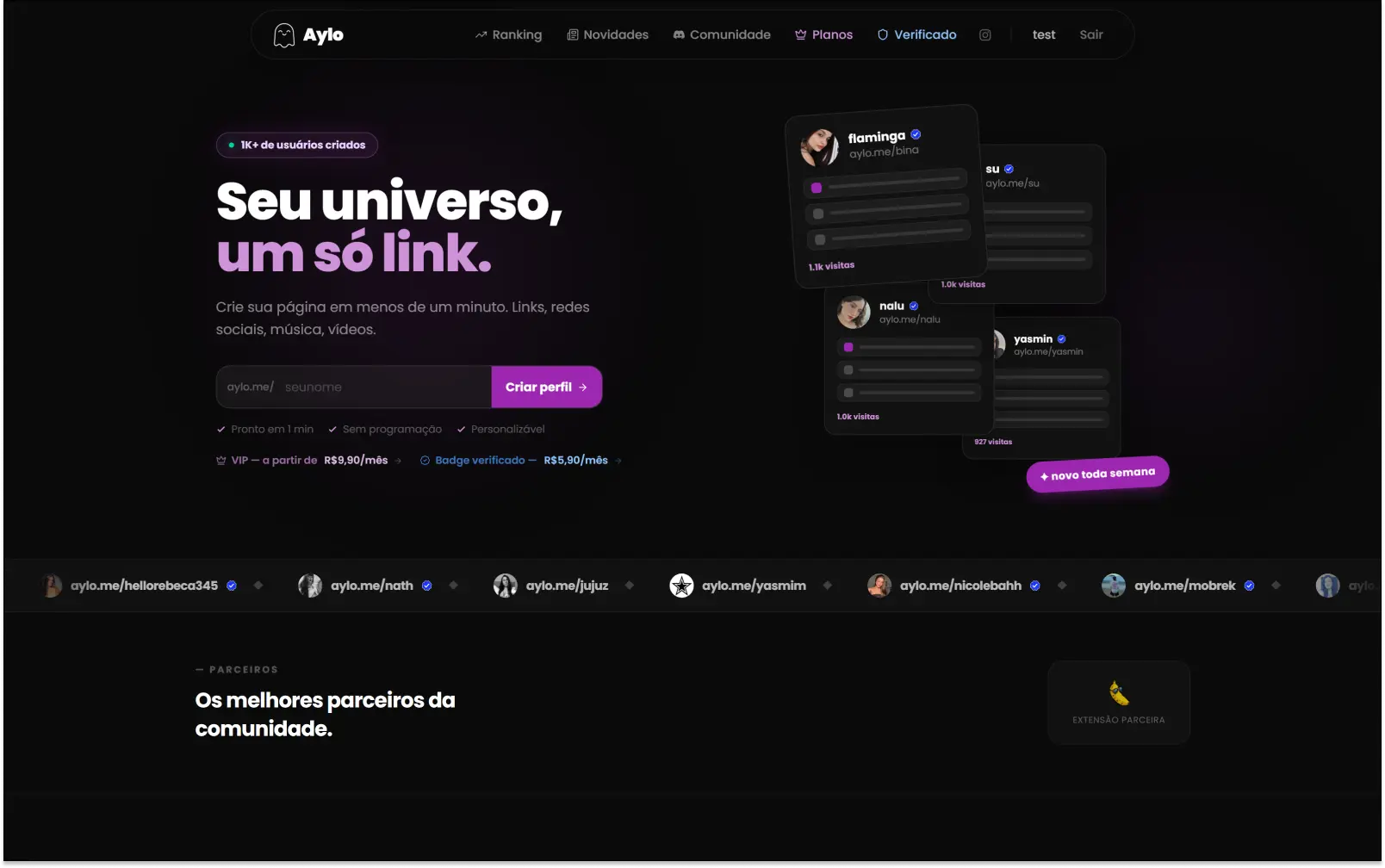 Captura de tela do projeto Aylo desenvolvido pela MetriByte