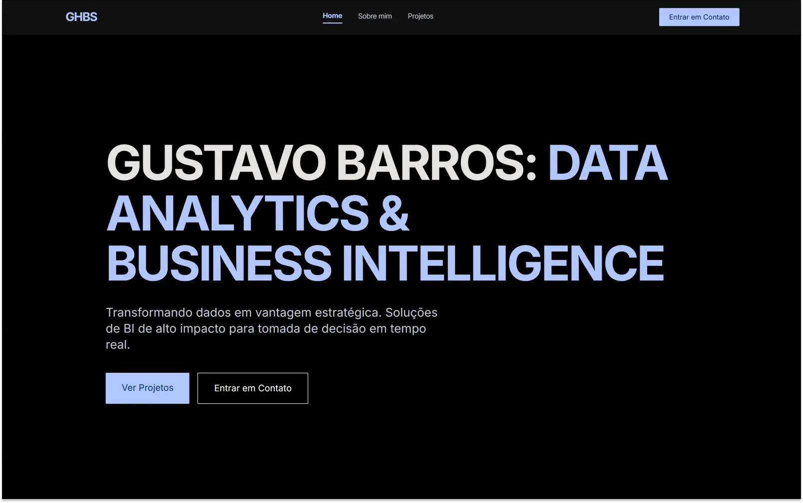 Captura de tela do projeto Portfólio Profissional no portfólio MetriByte